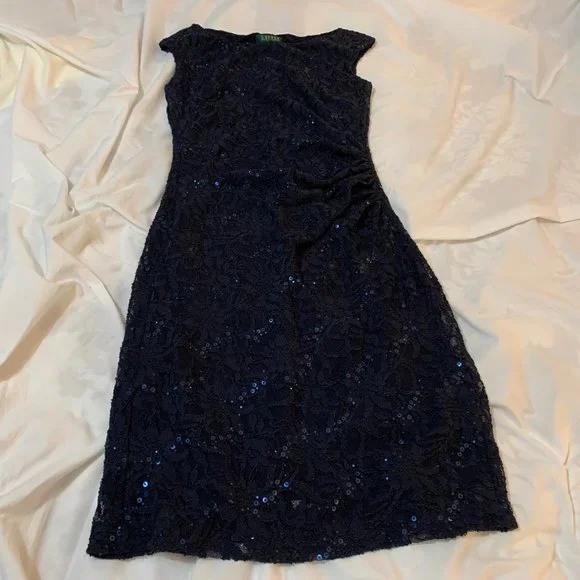 Lauren Ralph Lauren | Dresses | Lauren Ralph Lauren Navy Blue Lace And Sequin Dress Size 4 | Poshmark Lauren Ralph Lauren | Dresses | Lauren Ralph Lauren Navy Blue Lace And Sequin Dress Size 4 | Poshmark
